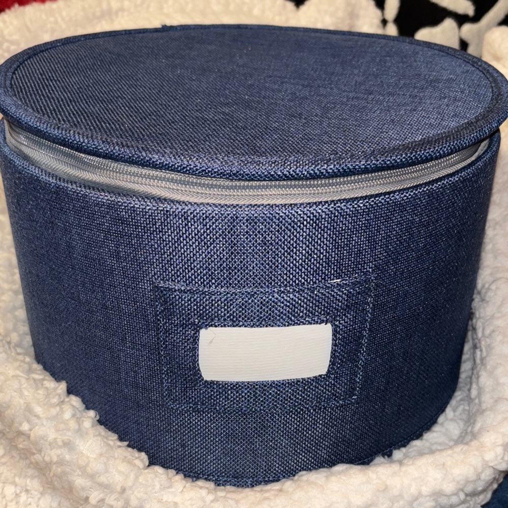 Blue denim Fabric Storage Box